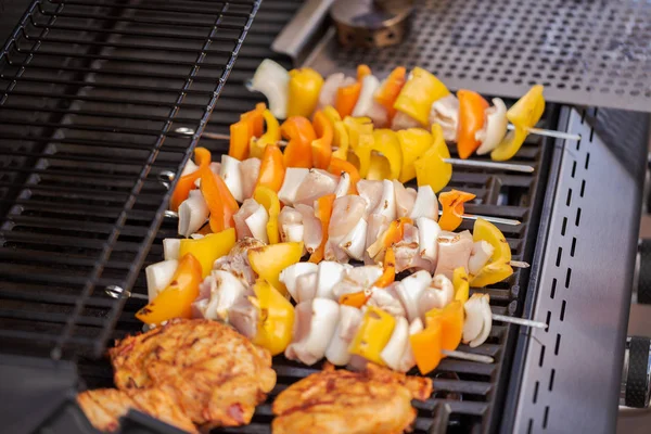 Chicken shish kabobs — Stock Photo, Image