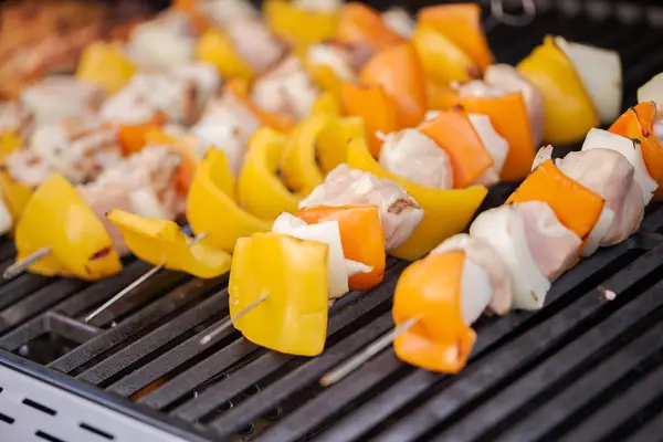 Frango shish kabobs — Fotografia de Stock