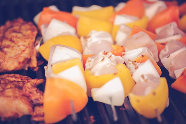 Frango shish kabobs — Fotografia de Stock