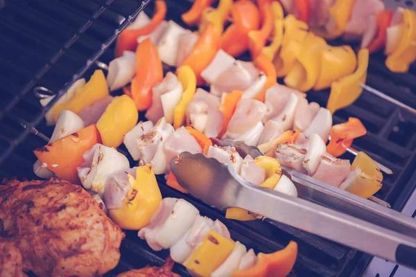 Chicken shish kabobs — Stock Photo, Image