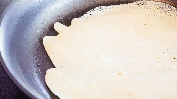 Paso Paso Hacer Panqueques Rusos Desde Cero Para Desayuno — Foto de Stock