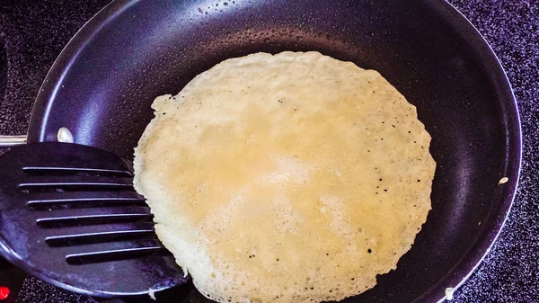 Paso Paso Hacer Panqueques Rusos Desde Cero Para Desayuno — Foto de Stock