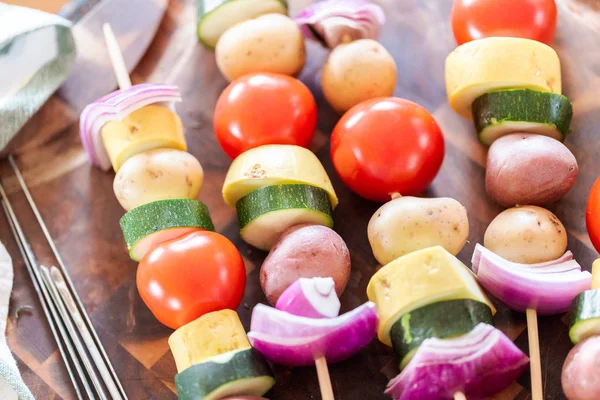 Grillning Veggie kebab — Stockfoto