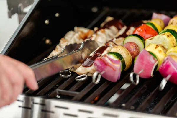 Grillning Veggie kebab - Stock-foto