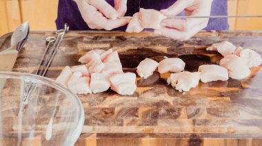 Tavuk şiş yakın çekim