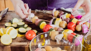 Sebzeli şiş ızgara