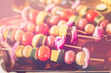 Sebzeli şiş ızgara