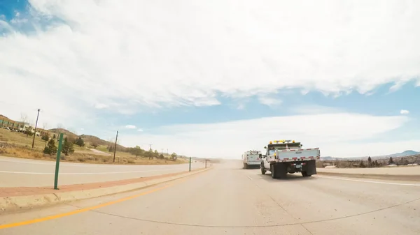 Denver Colorado Usa Aprile 2018 Pov Street Cleaner Manutenzione Strade — Foto Stock