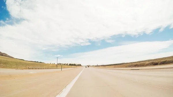 Pov Rijden Landelijke Verharde Weg Colorado — Stockfoto