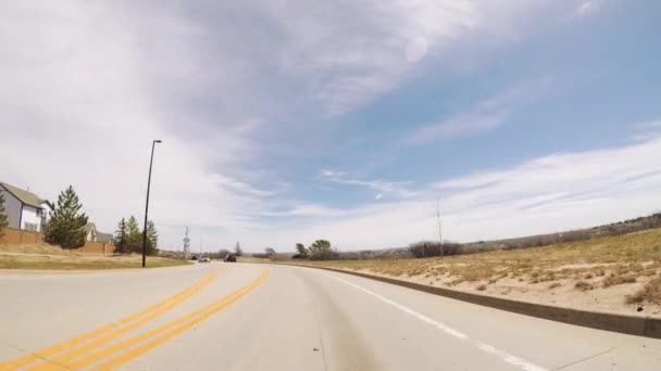 Denver Colorado Estados Unidos Abril 2018 Pov Conducción Por Carretera — Vídeo de stock