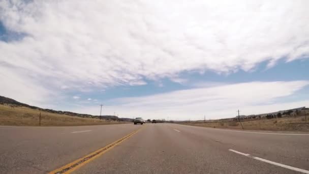 Denver Colorado Estados Unidos Abril 2018 Pov Conducción Carretera Rural — Vídeo de stock