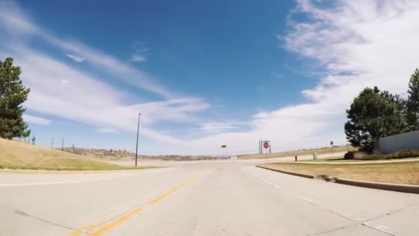 Denver Colorado Estados Unidos Abril 2018 Pov Conducción Carretera Rural — Vídeos de Stock