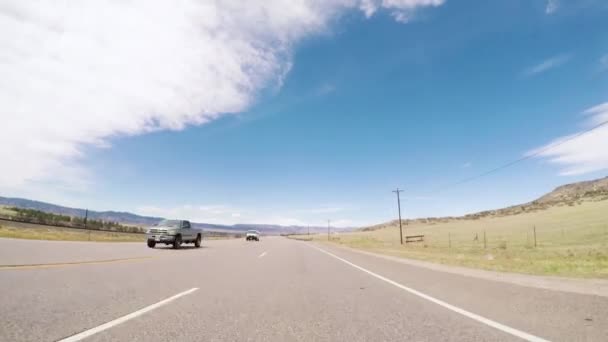 Denver Colorado Estados Unidos Abril 2018 Pov Conducción Carretera Rural — Vídeo de stock