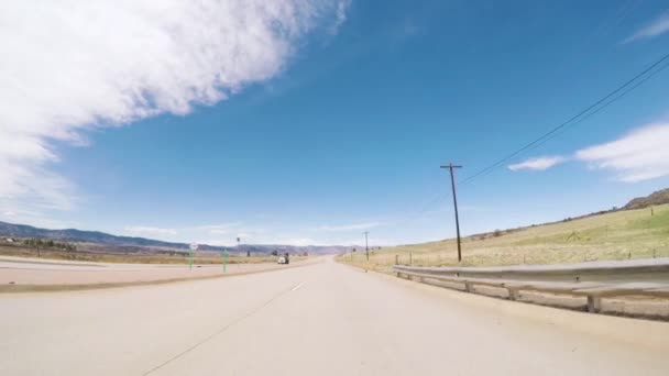 Denver Colorado Eua Abril 2018 Pov Driving Rural Paved Road — Vídeo de Stock
