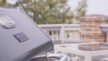 Kontrol düğmeleri açık 6 burner gaz ızgara, yakın çekim