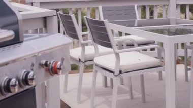 Kontrol düğmeleri açık 6 burner gaz ızgara, yakın çekim