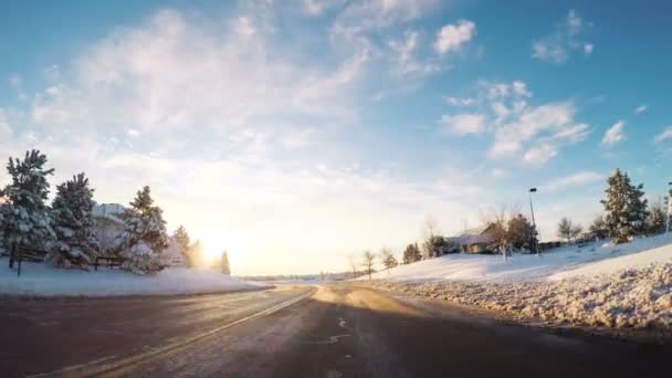 Efter våren snöstorm — Stockvideo