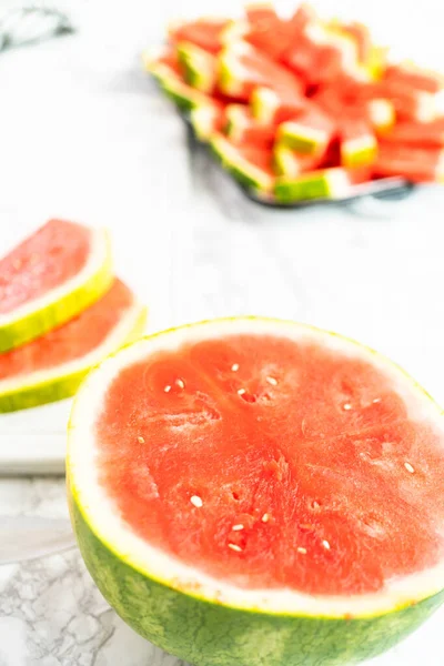 Röd vattenmelon — Stockfoto