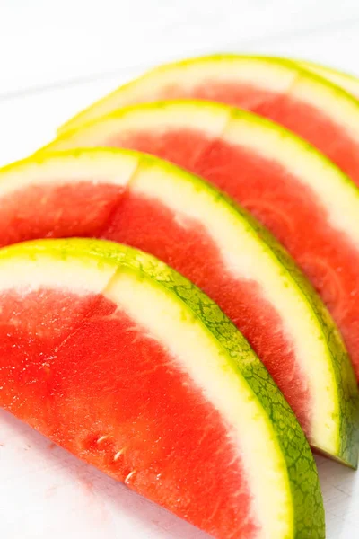 Röd vattenmelon — Stockfoto