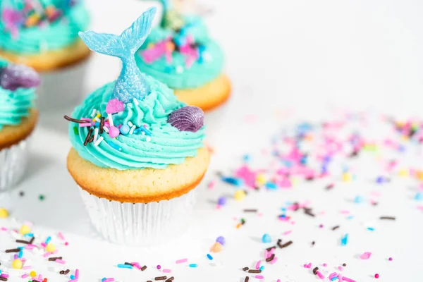 Sellő cupcakes — Stock Fotó