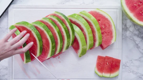 Röd vattenmelon — Stockfoto