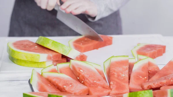 Röd vattenmelon — Stockfoto