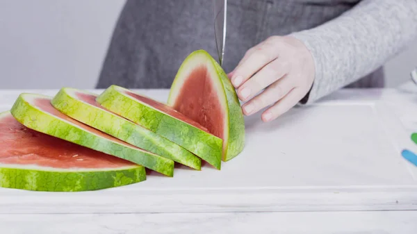 Röd vattenmelon — Stockfoto