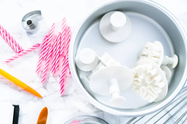 Snowflake cookie cutters — Stock Photo, Image