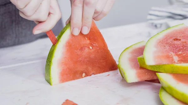 Röd vattenmelon — Stockfoto