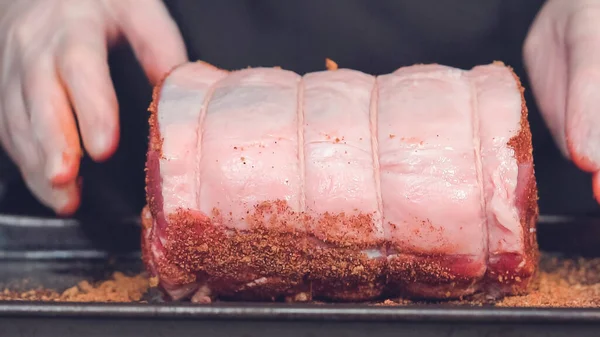 뼈 없는 돼지고기 로스트 — 스톡 사진