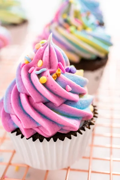 Einhorn-Cupcakes — Stockfoto