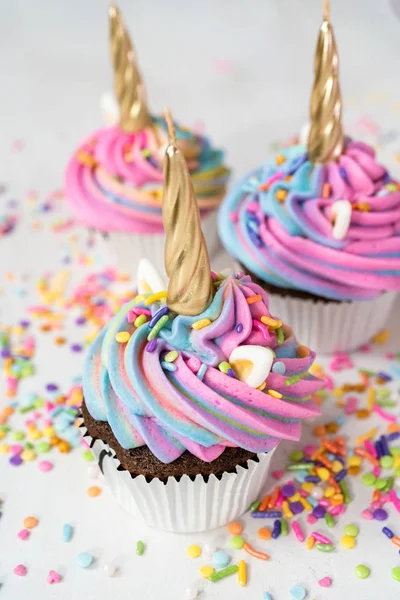 Unicorn cupcakes — Stock Photo, Image