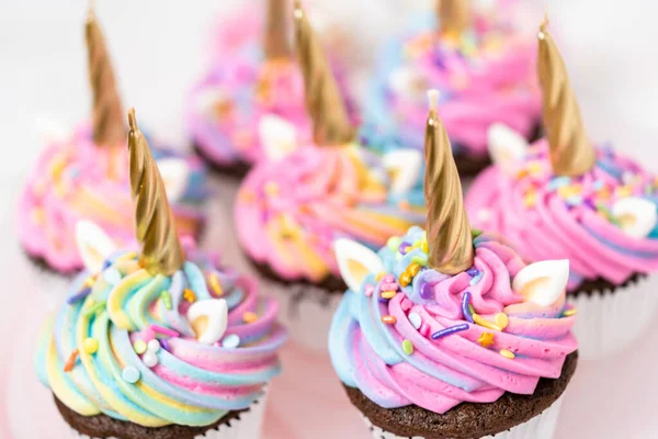 유니콘 컵케이크 — 스톡 사진
