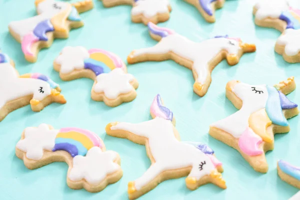 Unicorn sugar cookies — Stock Photo, Image