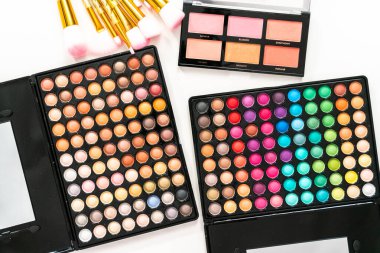 Makyaj fırçaları ve kaptırdın