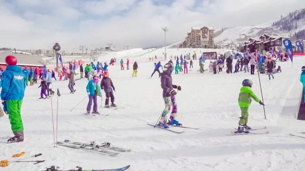 Wzgórzu narciarskich uczenia się — Zdjęcie stockowe
