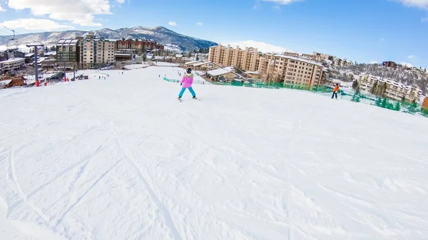 Naučit se lyžovat — Stock fotografie