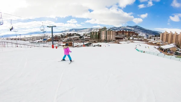 Skifahren lernen — Stockfoto