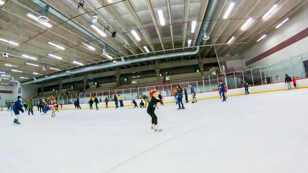 Public ice skating — Stock Photo, Image