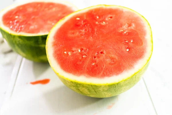 Röd vattenmelon — Stockfoto
