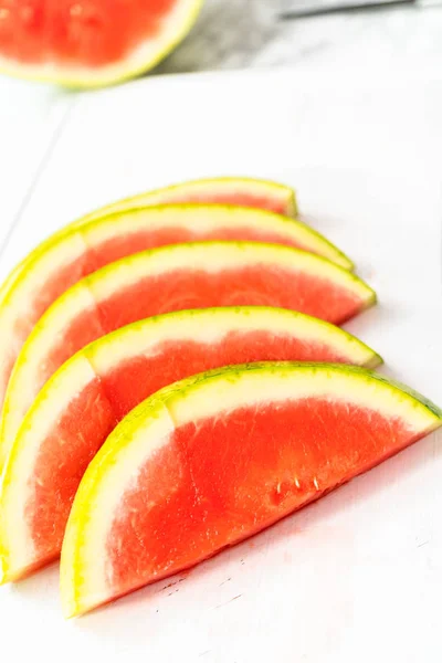 Röd vattenmelon — Stockfoto