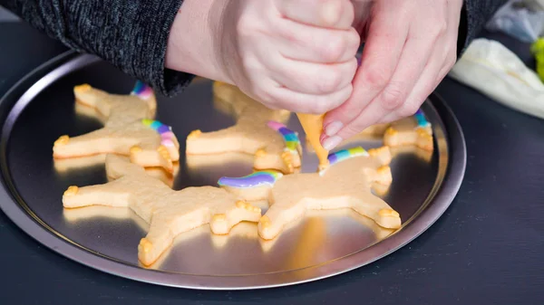 Biscoitos de açúcar unicórnio — Fotografia de Stock