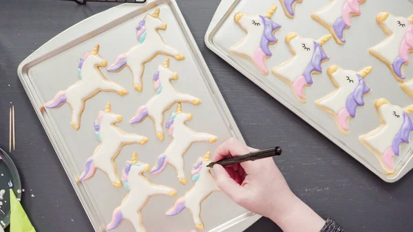 Unicorn sugar cookies — Stock Photo, Image