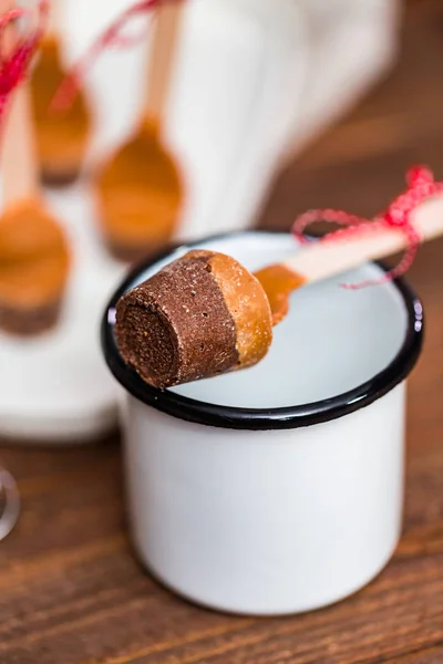 Chocolat chaud sur le bâton — Photo