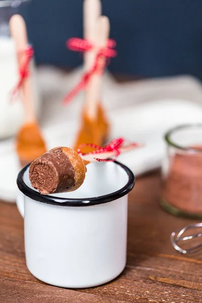 Горячий шоколад на палке — стоковое фото