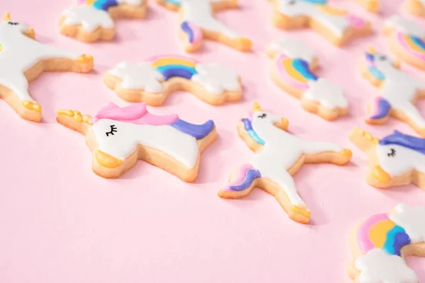 Unicorn cukor cookie-k — Stock Fotó