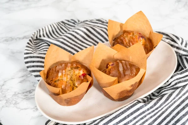 Brusinky muffins — Stock fotografie