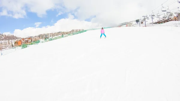 学习如何滑雪 — 图库照片