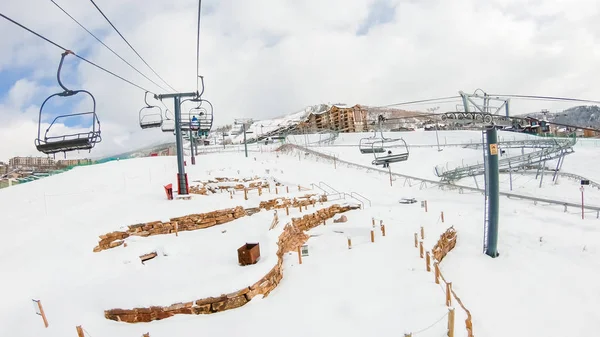 开放式滑雪缆车 — 图库照片