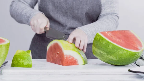 Röd vattenmelon — Stockfoto